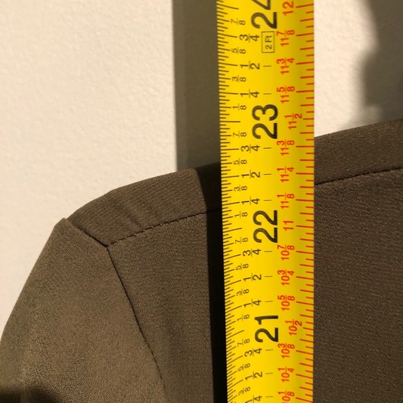 Dalia Zipper olive blazer Dressy Jacket Classy M - Picture 4 of 6